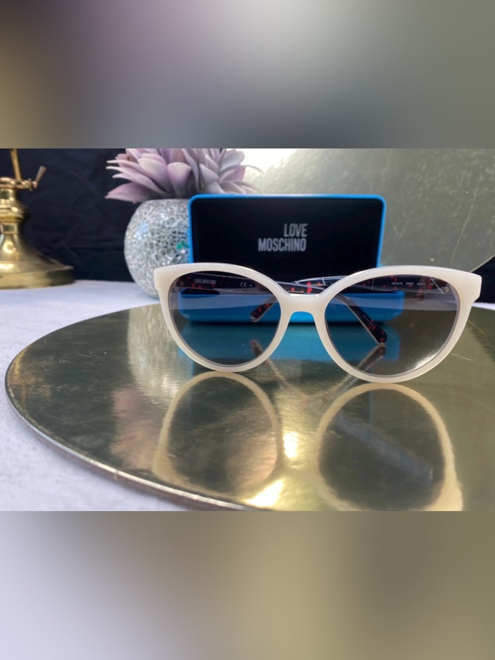 Love Moschino White Sunglasses